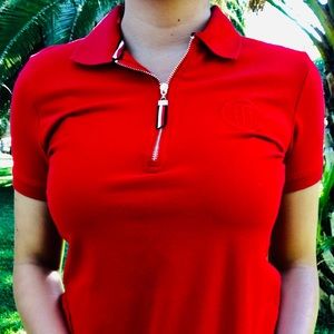 Red tommy hilfiger shirt